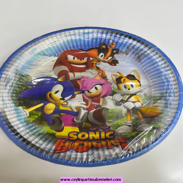 Sonic Temalı Karton Tabak